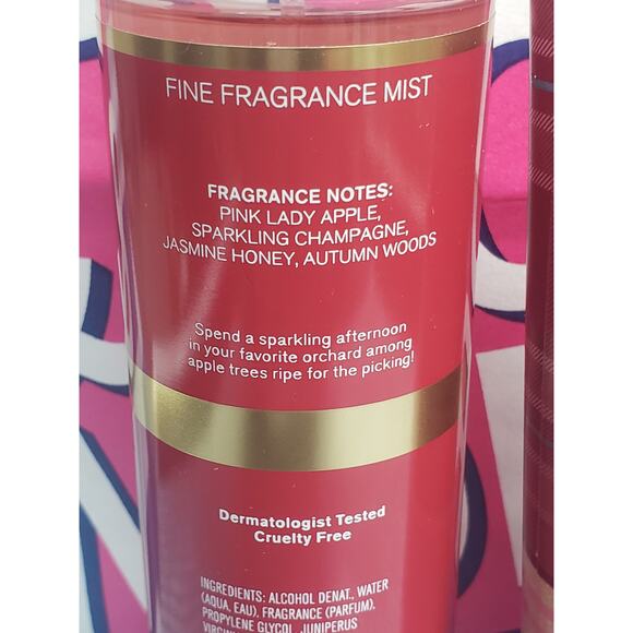 BBW Champagne Apple & Honey Body Cream & Fine Fragrance Mist Body Care Set - Picture 2 of 3